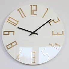 ModernClock Nástenné hodiny Slim Gold biele