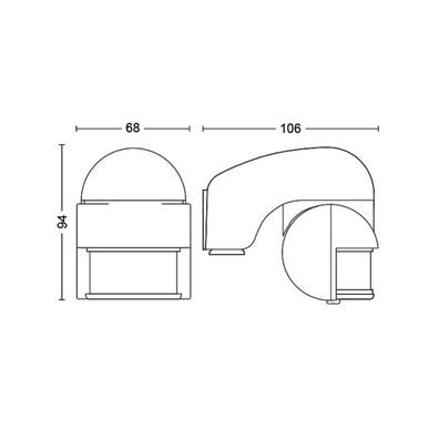 Philips 1747687PN - Vonkajší senzor pohybu VIRGINIA IP44 šedá