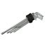 GEKO L-kľúče TORX, sada 9ks, T15-T55, 260mm