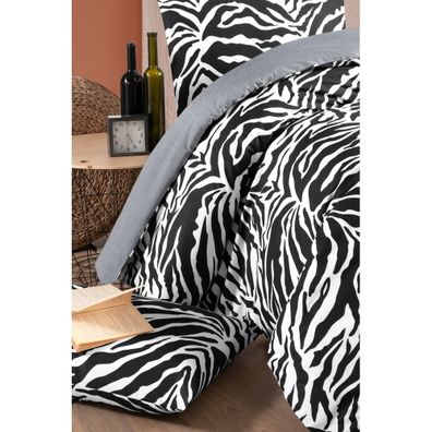 Čiernobiele bavlnené obliečky na dvojlôžko/predĺžené s plachtou 200x220 cm - Mila Home