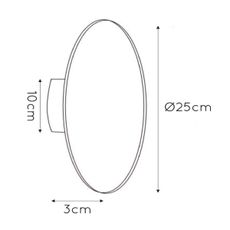 Lucide 46201/08/31 - LED nástenné svietidlo EKLYPS LED LED/8W/230V 25 cm