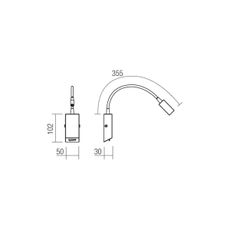 Redo 01-1195 - LED Flexibilná lampička HELLO LED/3W/230V chróm