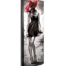 Wallity Obraz na plátne Beauty with hat PC107 30x80 cm