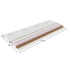 KONDELA Silverhard New penový matrac 180x200 cm biela