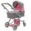 Baby Mix Kočárik pre bábiky 2v1 Sophieružovo-sivý, 63,5 x 37 x 63,5 cm