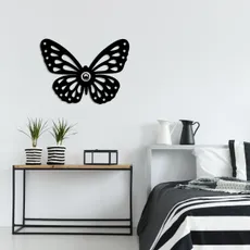 Opviq Nástenná lampa Shadows Butterfly čierna