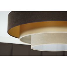 Duolla - LED Stropné svietidlo LUNETA LED/26W/230V pr. 60 cm 4000K hnedá/zlatá