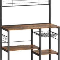 SONGMICS Kuchyňský regál Vasagle Shelfy hnědý/černý