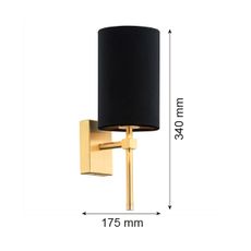 Argon 8035 - Nástenná lampa ABRUZZO 1xE14/7W/230V mosadz/čierna