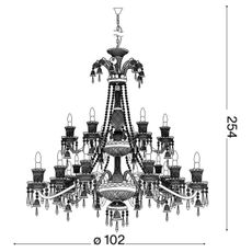 Ideal Lux - Krištáľový luster na reťazi REDENTORE 18xE14/40W/230V pr. 102 cm číra