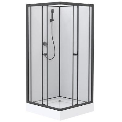 Sprchový box štvorcový Elize 90x90x200 čierny