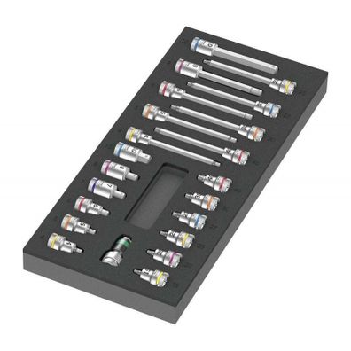 Wera 150113 Zyklop B 3/8" bit typ 9723 v penovej vložke Set 1 (sada 22 dielov)