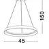 LED stmievateľné kávavé dizajnové svietidlo Ormi 45