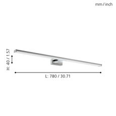Eglo 96066 - LED Kúpeľňové svietidlo PANDELLA LED/14W/230V IP44