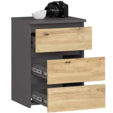 Ak furniture Komoda CL3 40 cm grafitově šedá/dub artisan