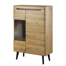 Piaski Vitrína Nordi 90 cm černá/dub artisan