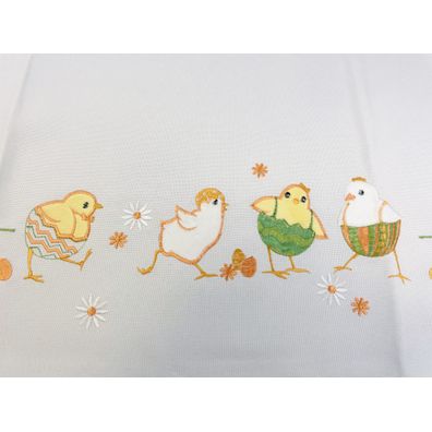 Veľkonočný obrus Kuriatka žlté 40x110cm TiaHome