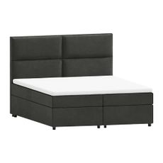 Tmavosivá boxspring posteľ s úložným priestorom 160x200 cm Rico – Ropez