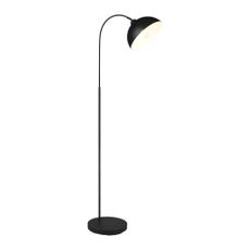 Čierna stojacia lampa s kovovým tienidlom (výška 170 cm) Sierra – Trio