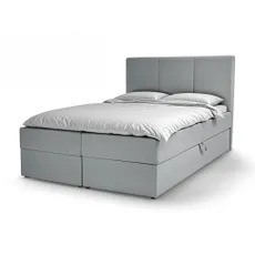 Wilsondo Čalúnená manželská boxspring posteľ Aluria - sivá Rozmer: 140x200