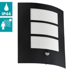 Eglo 99568 - Vonkajšie nástenné svietidlo so senzorom CITY 1xE27/40W/230V IP44