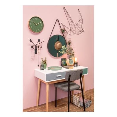 Nástenné zrkladlo s rámom v čiernej farbe PT LIVING Balanced, ø 47 cm