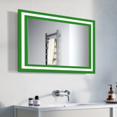 Zrkadlo Moderno LED Green 100 x 63 cm