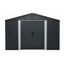 Riwall PRO RMSA 12x10 Anthracite záhradný domček kovový 3 x 3,7 m so sedlovou strechou antracit