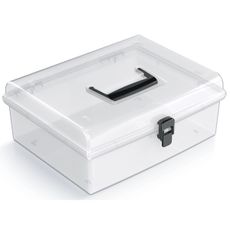 NABBI NUF4L plastový úložný box priehľadná / čierna