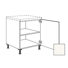 Kuchynská skrinka spodní Naturel Erika24 s dvierkami 30x87x56 cm bílá lesk 450.UD30.R