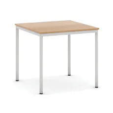 Jedálenský stôl, 800 x 800 mm, sivá podnož, buk