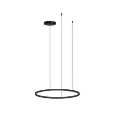 Moderný luster Halo 120 CCT čierna s diaľkovým ovládaním