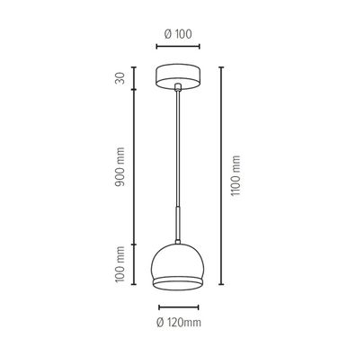 Spot-Light 5141174 - LED Luster na lanku BALL WOOD 1xGU10/5W/230V matný dub