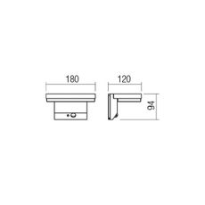 Redo 90535 - LED Solárne svietidlo so senzorom TAIYO LED/2W/3,7V 3000K IP54 antr