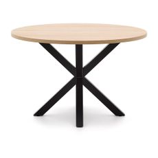 Okrúhly jedálenský stôl v čierno-prírodnej farbe ø 120 cm Argo – Kave Home