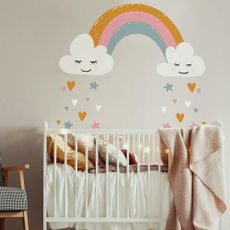 York Wallcoverings Nálepky na stenu DUHA s mrakmi