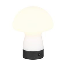 Matne biela LED stolová lampa so skleneným tienidlom (výška 18 cm) Dooley – Trio