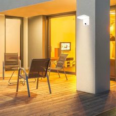 LED Vonkajšie nástenné svietidlo so senzorom LED/17W/230V 4000K biela