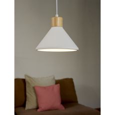 Ledvance - Luster na lanku DECOR PLASTER 1xE27/25W/230V pr. 22 cm sadra biela