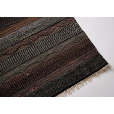 Diamond Carpets India , Ručne viazaný kusový koberec Black Melange DE 2006 Multi Colour, 120x170, hnedá, obývacia izba