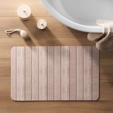 Hnedá gumová kúpeľňová predložka 50x80 cm Calista – douceur d'intérieur