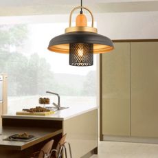 Závesný luster na lanku MONZA 1xE27/40W/230V pr. 32 cm čierna/zlatá