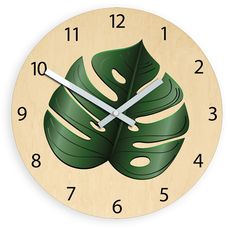 ModernClock Nástenné hodiny Sheet hnedo-zelené