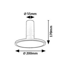 Rabalux 71323 - LED Stropné svietidlo OVIDIA LED/20W/230V 3000K čierna