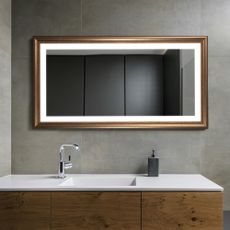 Zrkadlo Wood LED Zenas typ D 100 x 63 cm