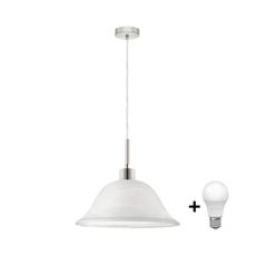 LED Luster na lanku 1xE27/60W/230V biela