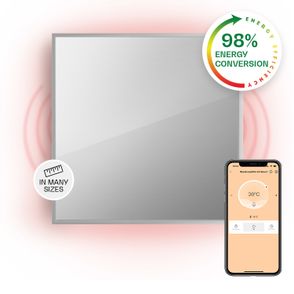 Klarstein La Palma 500 smart, infračervený ohrievač 2 v 1, 60 x 60 cm, 500 W, zrkadlová predná časť