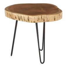 Odkladací stolík s doskou z akácie 46x48 cm Nandri – Premier Housewares
