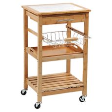 Kesper 25776 Kuchynský vozík s pracovnou doskou, 81 x 48 x 38 cm