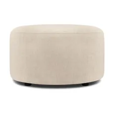 Béžový zamatový puf Mazzini Sofas Debbie, ø 68 cm